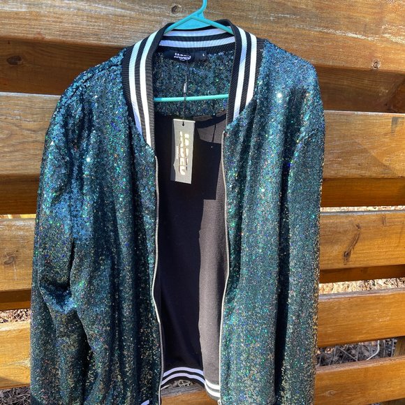 Jaded London Jackets & Coats Jaded London Sequin Bomber Jacket